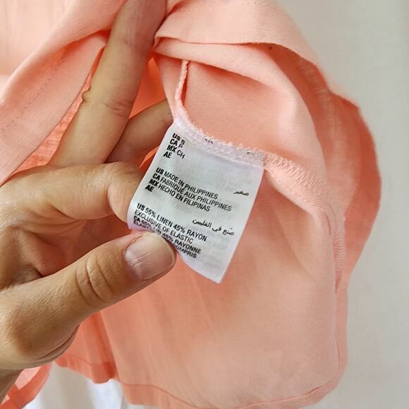 State of Day loungewear set pj casual linen NWT relaxed pink tank shorts S new - Picture 7 of 12